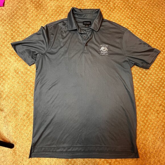 WHISTLING STRAITS Polo Shirt Mens Medium Performance Golf S/S Gray Pattern - Picture 6 of 15